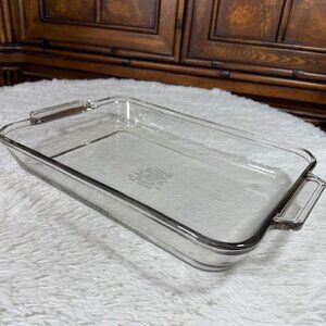 Vintage Anchor Ovenware 3qt Clear Rectangular Baking Dish 9" x 13.5" x 2"